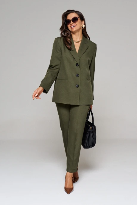 Брючный костюм Beautiful&Free 6356 хаки двойка #1