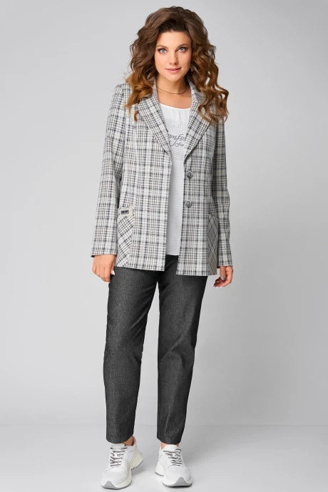 Брючный костюм FITA 1489 черно-бежевый двойка #1