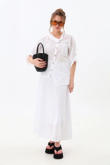 Юбочный костюм NikVa 928-8 молоко двойка #1