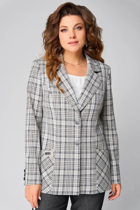 Жакет (пиджак) FITA 20393 бежево-серый #1