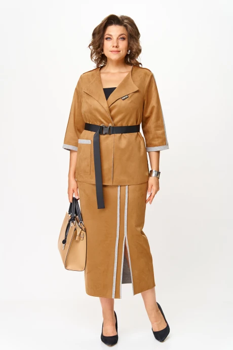 Юбочный костюм Michel Chic 1388/1 светло-коричневый двойка #1