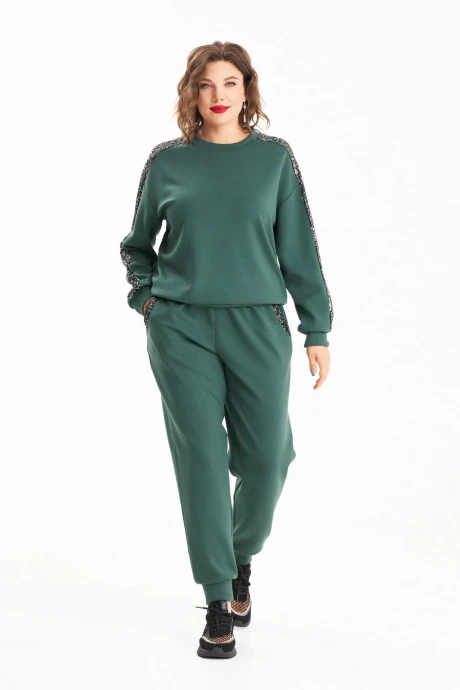 Брючный костюм Almirastyle 486.1 зеленый двойка #1