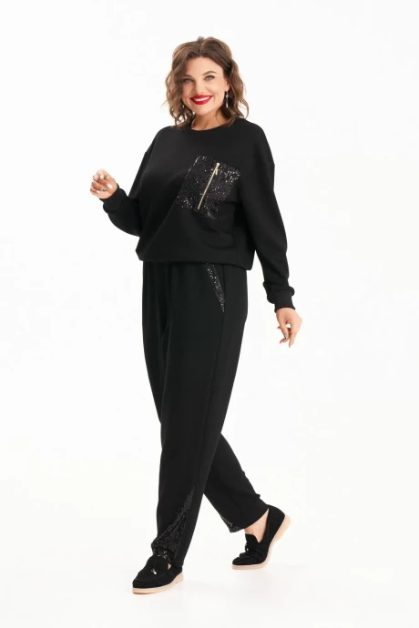 Брючный костюм Almirastyle 485 черный двойка #1