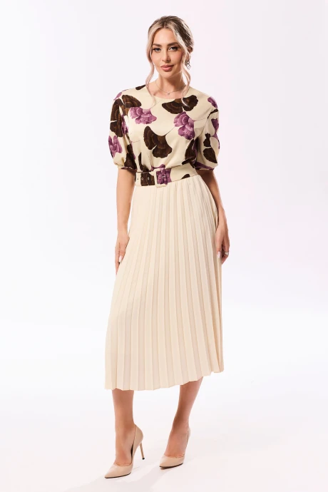 Юбочный костюм Golden Valley 6688-1 черно-бежевый двойка #1