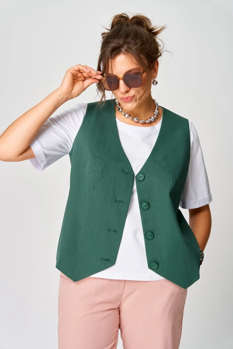 Жилетка GRATTO 7442 изумруд #1
