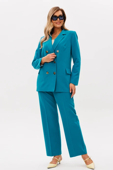 Брючный костюм *Распродажа Anastasia 1155.2 морская_волна двойка #1