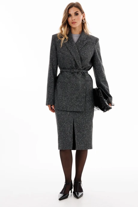 Юбочный костюм EOLA 2903 темно-серый_меланж двойка #1