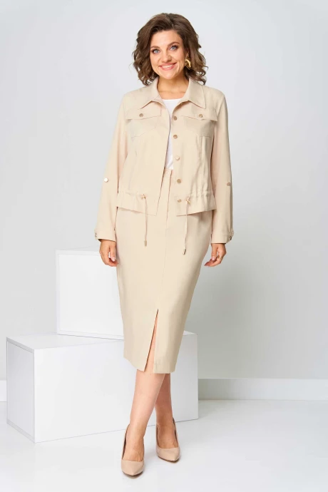 Юбочный костюм Асолия 1481 бежевый двойка #1