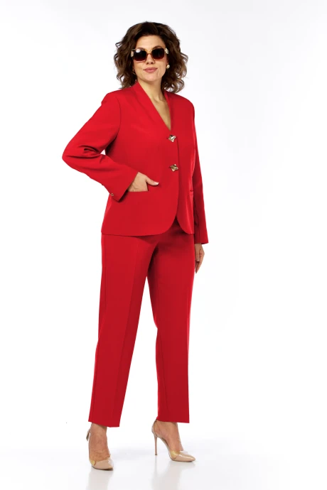Брючный костюм Vilena Fashion 1086 двойка красный #1