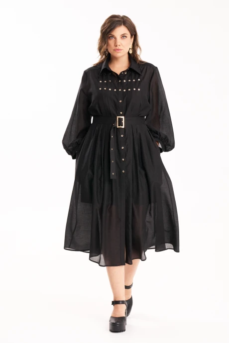 Платье KaVari plus size 1121 черный #1