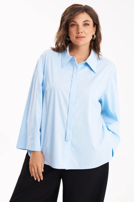 Рубашка KaVari plus size 4021 голубой #1