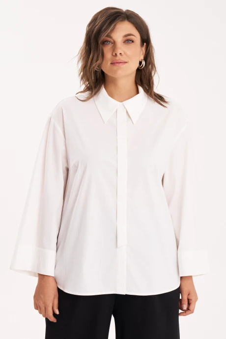 Рубашка KaVari plus size 4021.1 белый #1
