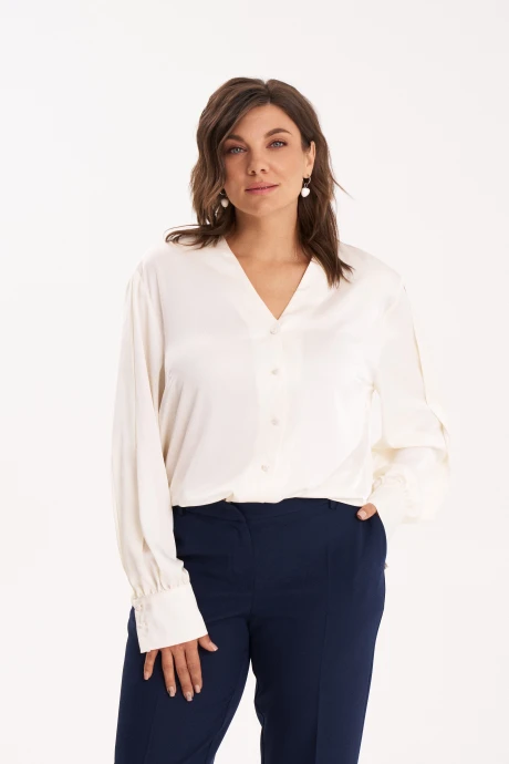 Блузка KaVari plus size 4022.1 молоко #1