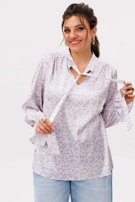 Блузка Anelli 1323 лиловый_лео #1