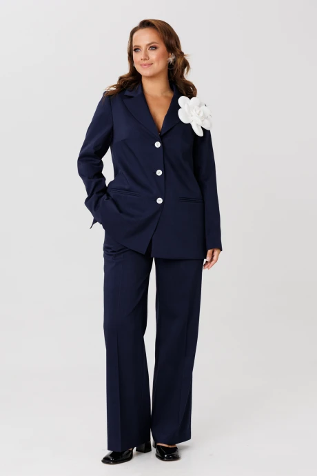 Брючный костюм Мублиз 256 синий двойка #1