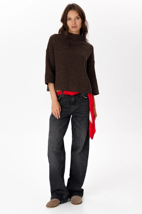Джемпер (кофта) Romgil РВ0300-ШЕ5 коричневый меланж #1