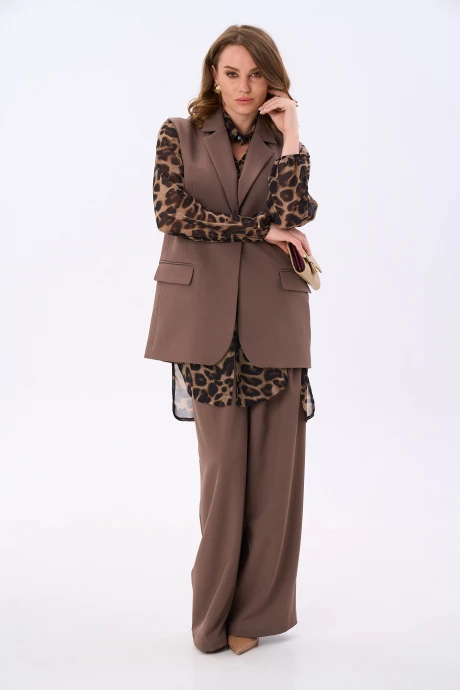 Брючный костюм NikVa 993-1 двойка мокка #1