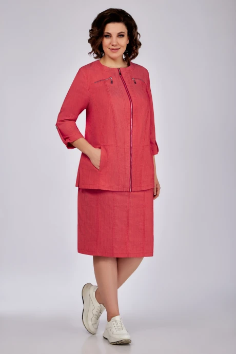 Юбочный костюм ALGRANDA (Novella Sharm) 4038-3 Красный двойка #1