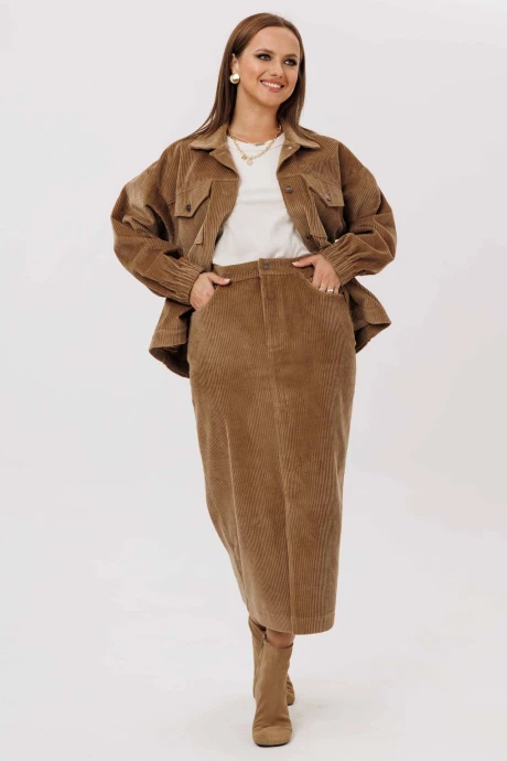Юбочный костюм MisLana 1245к орех #1
