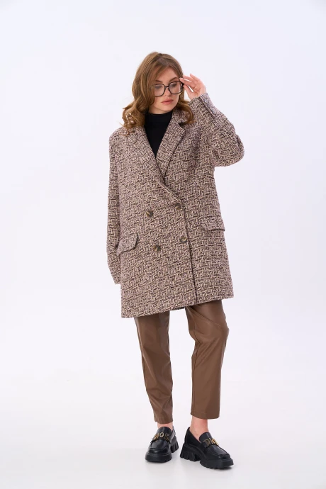 Брючный костюм NikVa 947-2 песок шоколад #1