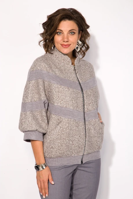 Жакет Лилиана 1462 серый меланж #1