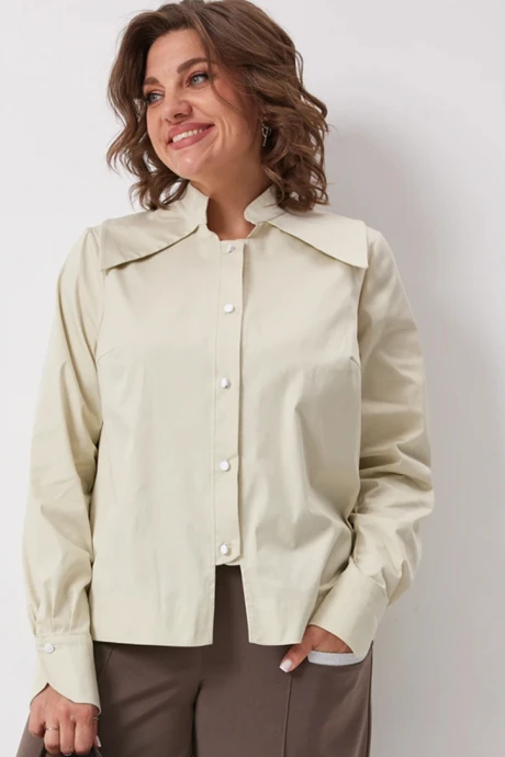 Блузка BegiModa 4135 зелёная дыня #1