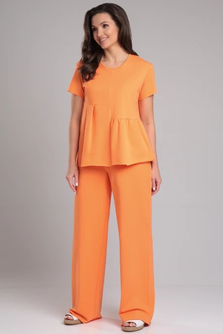 Брючный костюм из хлопка *Распродажа LeNata 20399 оранжевый двойка #1