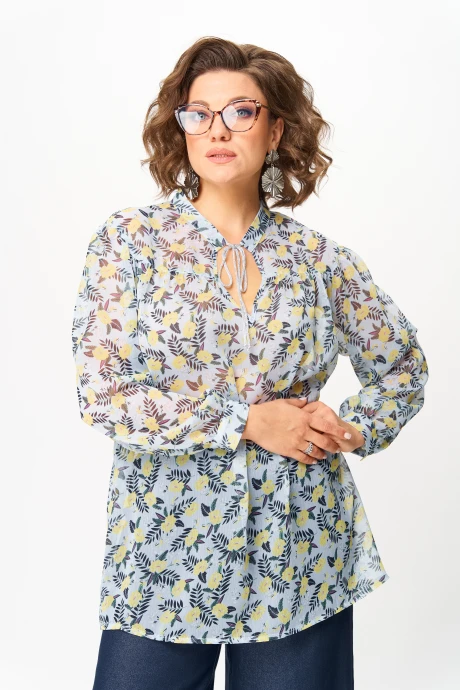 Блузка Michel Chic 760/2 голубой принт #1