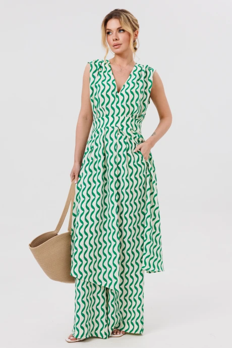 Брючный костюм *Распродажа AmberaStyle 2122 зеленый двойка #1