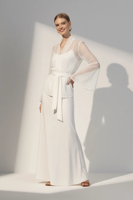 Костюм с платьем Rosheli 1154/3 двойка Молочный, молочный #1