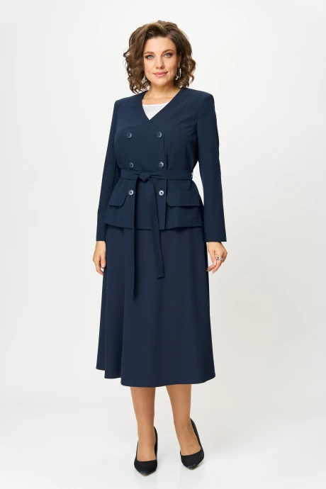 Юбочный костюм Anastasia Mak 749-А синий двойка #1