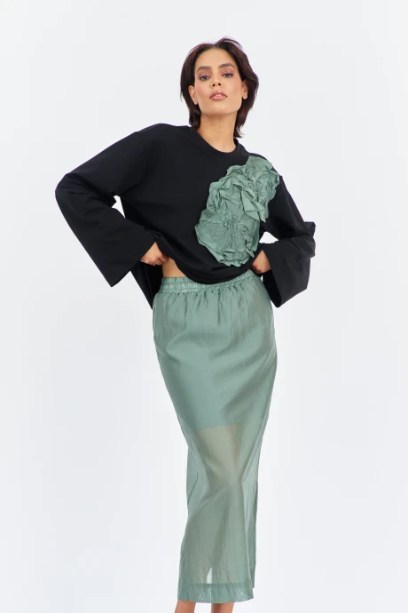 Юбка FLAIM 2024 зеленый мох #1