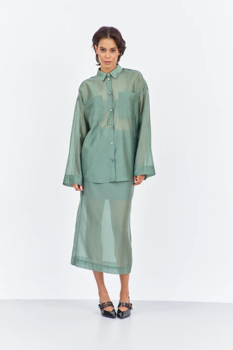 Блузка FLAIM 2026 зеленый мох #1