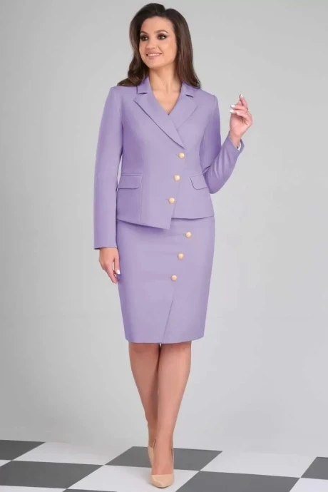 Юбочный костюм *Распродажа LeNata 20086 лиловый двойка #1
