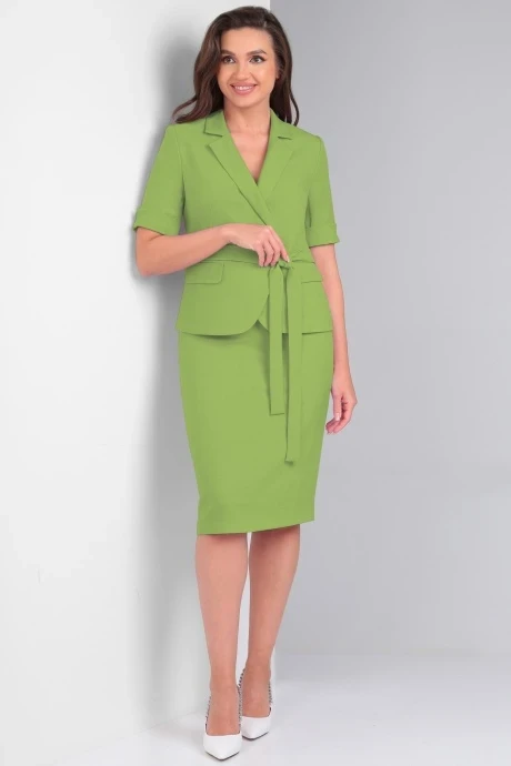 Юбочный костюм *Распродажа LeNata 21117 лайм двойка #1