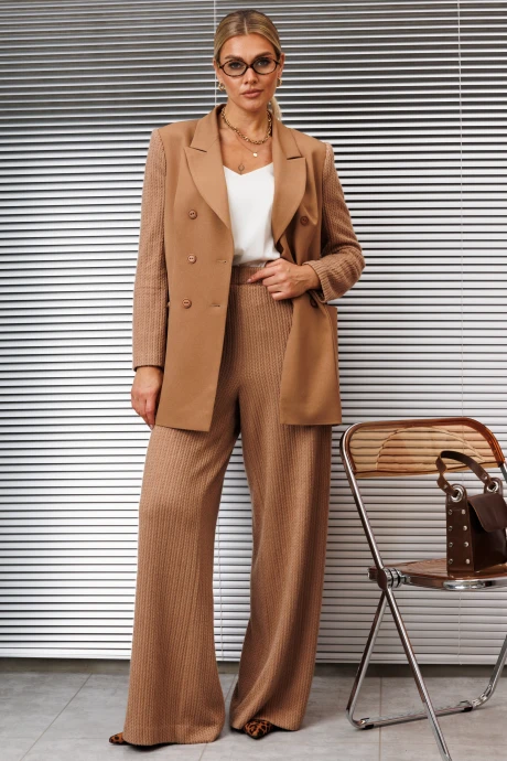 Брючный костюм Мода-Юрс 2933 коричневый #1