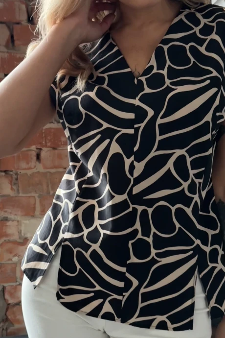 Блузка Erika с-165 коричневый #1