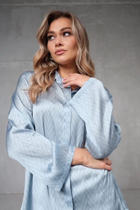 Блузка Erika с-167-5 голубой #1