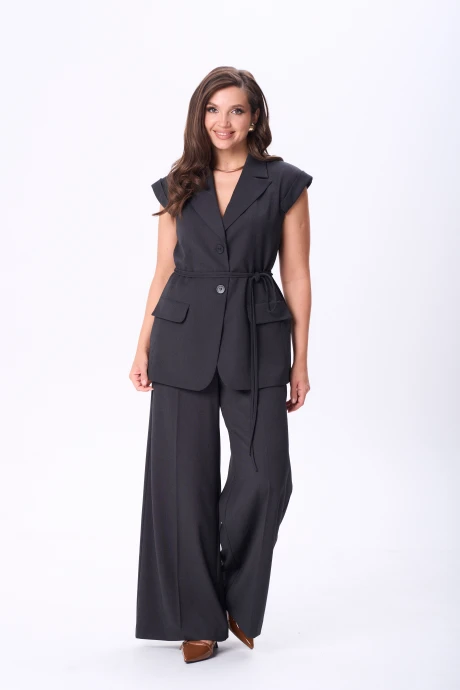 Брючный костюм GIZART 5378 серо-коричневый двойка #1