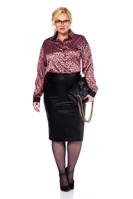 Юбочный костюм Anastasia 1194.1 розовое золото/черный двойка #1