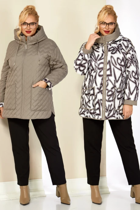 Куртка Shetti 2199 бежево-серый #1