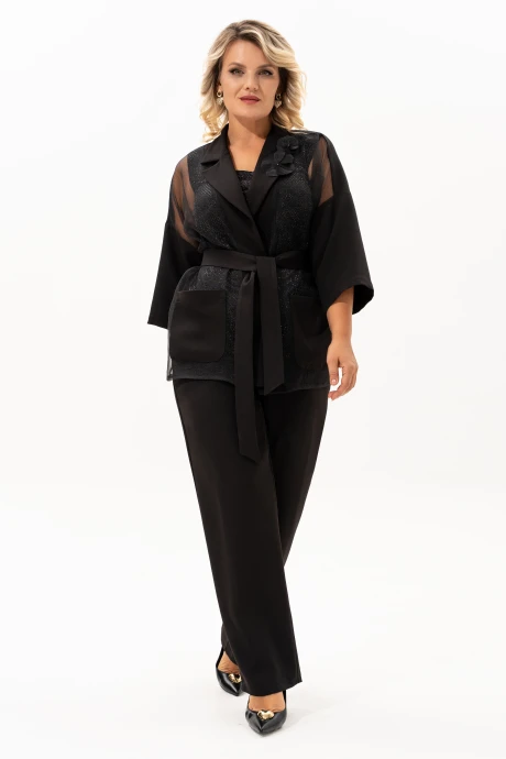 Брючный костюм ALGRANDA (Novella Sharm) 4090 Черный тройка #1
