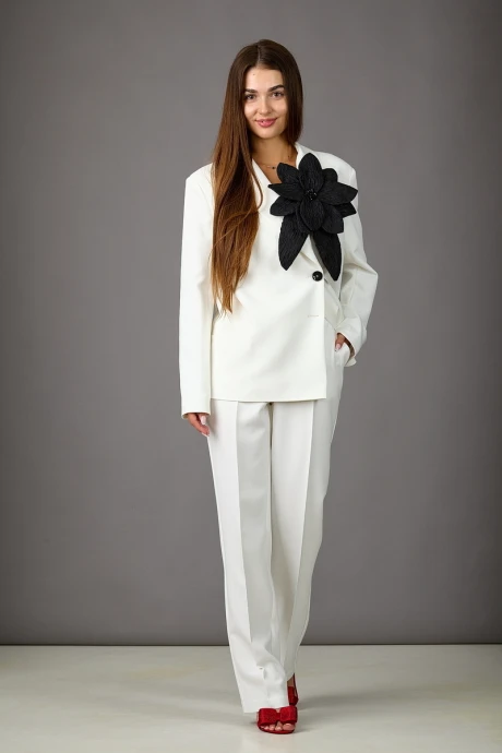 Брючный костюм Rosheli 1156/4 молочный двойка #1