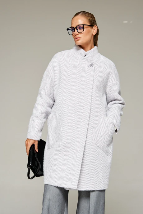 Пальто Beautiful&Free 7027 сиренево-молочный #1