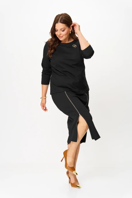 Юбочный костюм SOVA 11295 черный #1