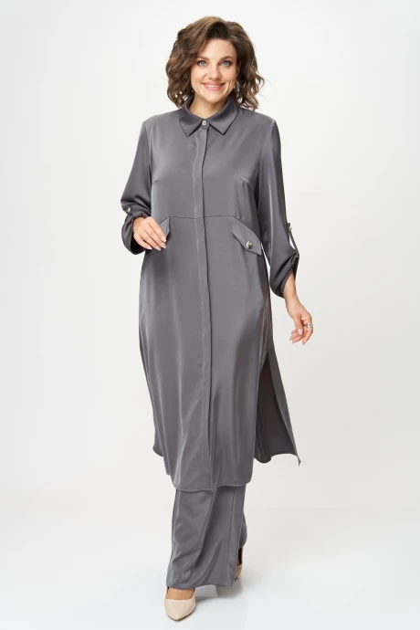 Брючный костюм Кокетка и К 1511 серый двойка #1