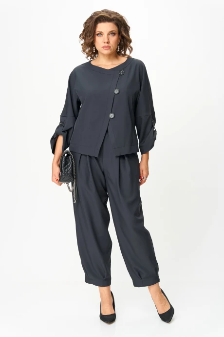 Брючный костюм Michel Chic 1436 темный графит двойка #1