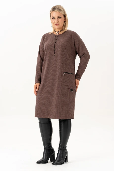 Платье ALGRANDA (Novella Sharm) 4077-1 шоколад #1