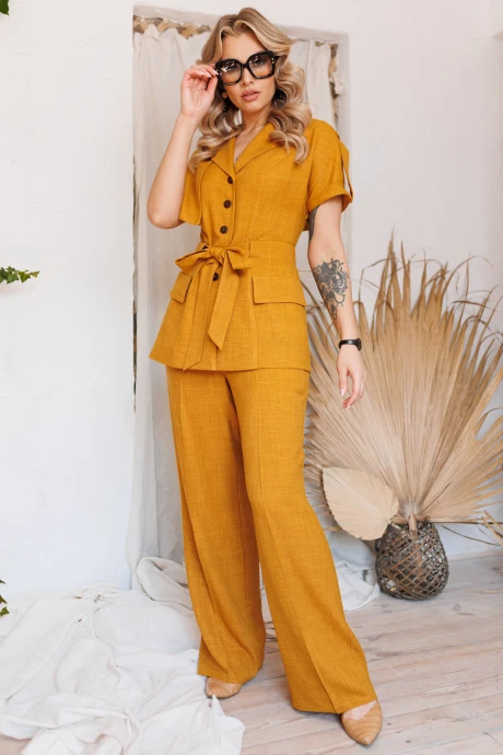 Брючный костюм *Распродажа Мода-Юрс 2809 терракот #1