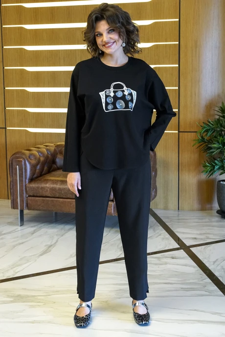 Брючный костюм ALANI COLLECTION 2418 черный двойка #1